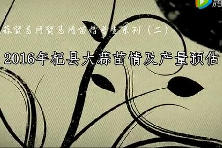 2016年杞縣大蒜苗情及產(chǎn)量預估 (3011播放)